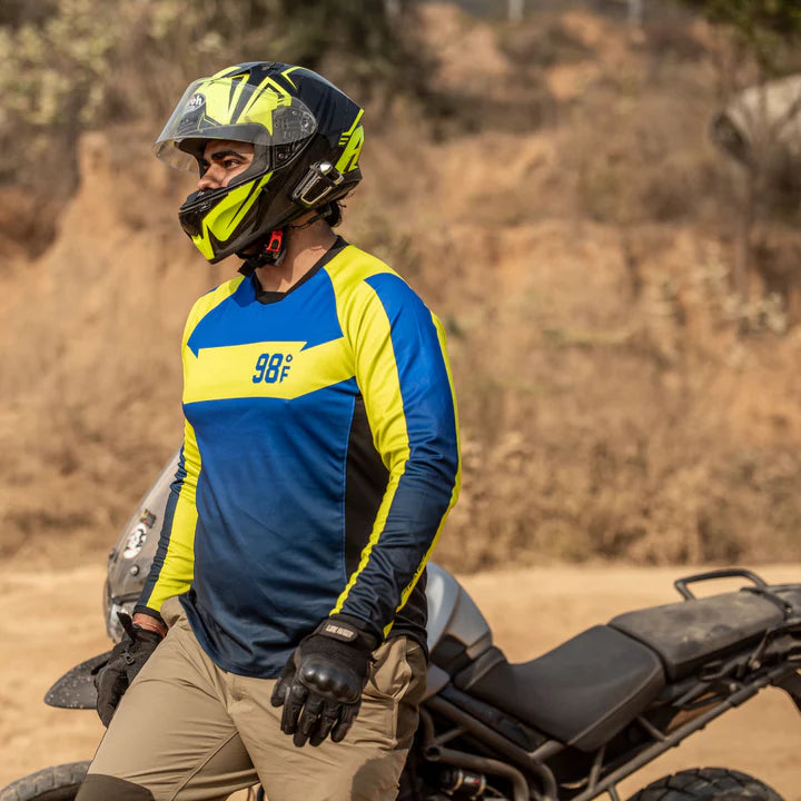 Moto Jersey Escape Classic - Blue & Yellow